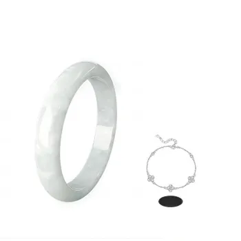Seven Little Craftsmen Bean Type Jadeite Bangles Women's