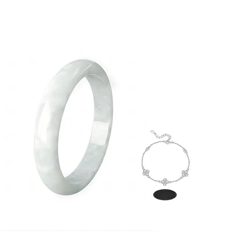 Seven Little Craftsmen Bean Type Jadeite Bangles Women's-0