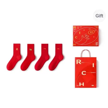 Primeet Mid Calf Socks Unisex Box 4 Pack