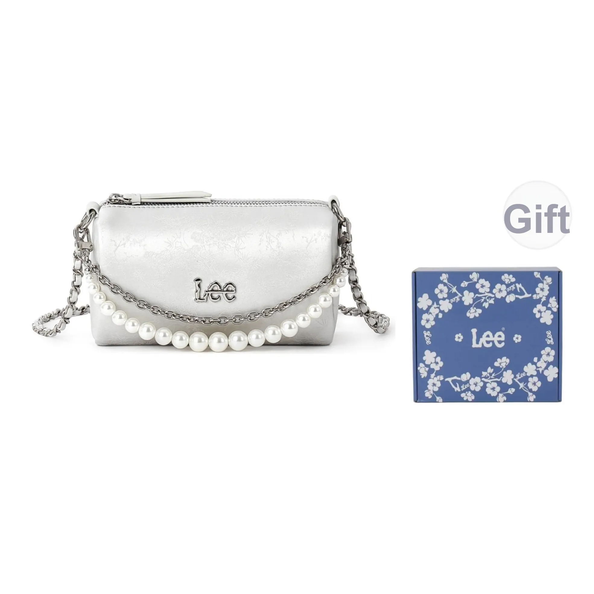 Lee совместный бренд модель ПУ (полиуретан) Сумка через плечо Стандартная Женская Розовая Серебряная