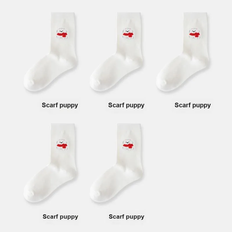 H YXIANG Mid Calf Socks Women's Combo Set-35
