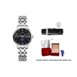 Jet Black Dial Steel Band-Women's Watch