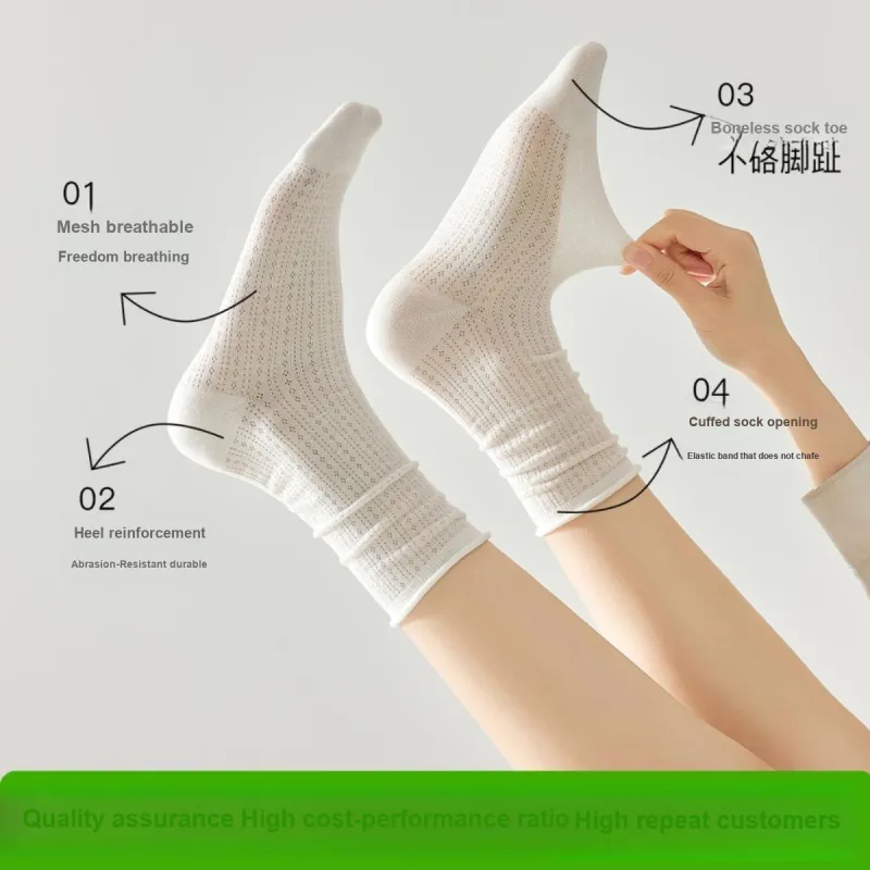 Temooues Mid Calf Socks Women's Combo Set-1