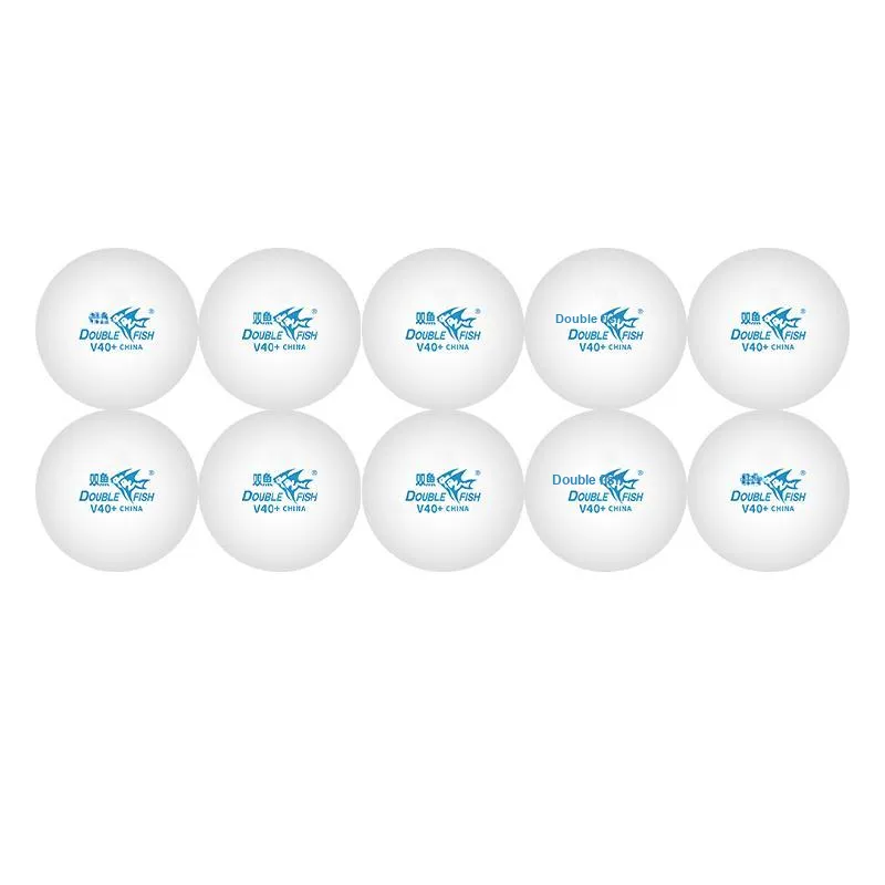 DOUBLEFISH Table Tennis High Molecular Weight Stitched Ball High Rebound Resilient White-40