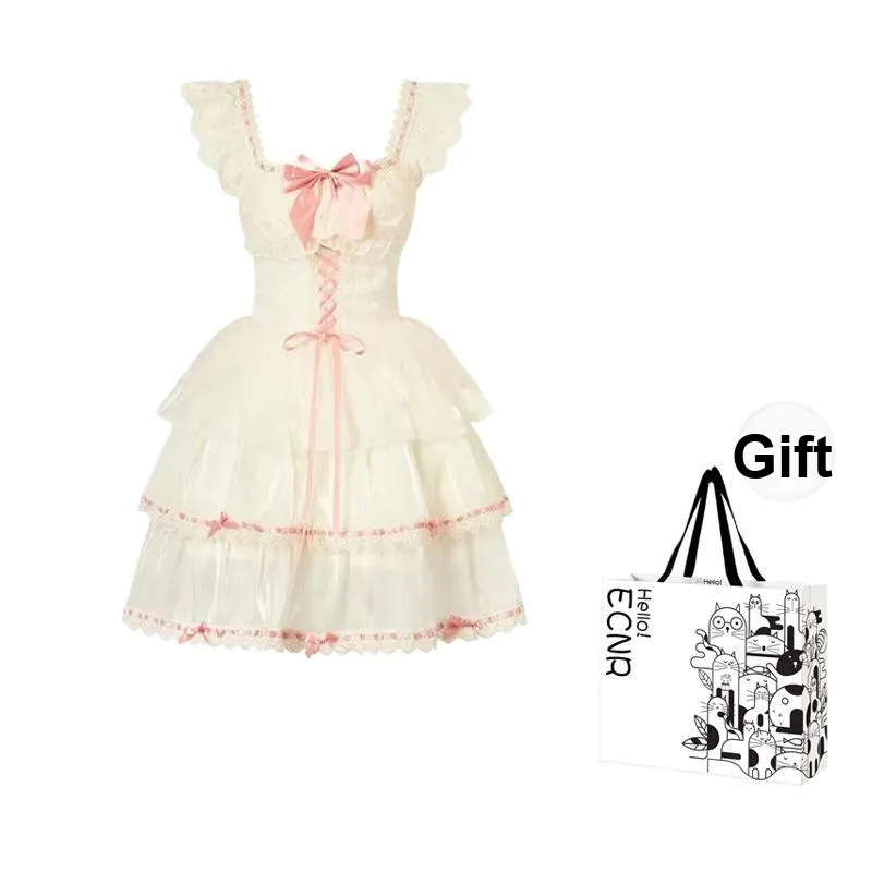 ECNR Slip Dresses Women's Light Pink Shopping Bag