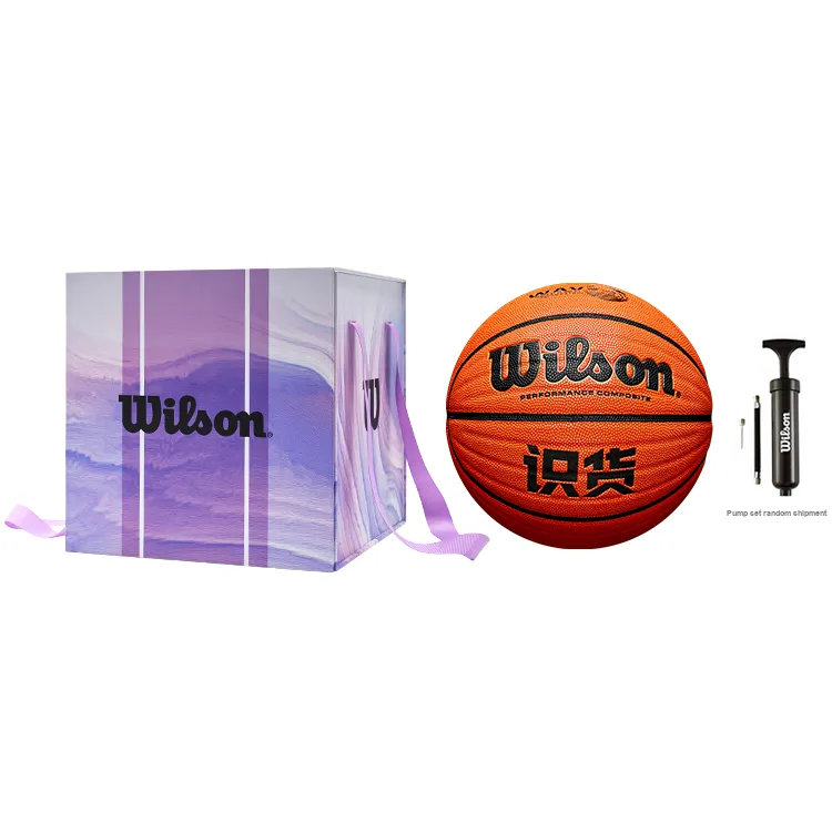 Wilson PU Basketball Red Brown Size 7 Training Unisex-11