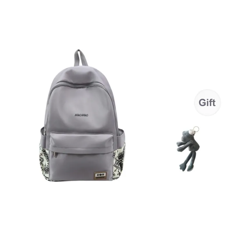 KAMLUI Nylon Backpack Regular Unisex White/Gray/Black/Pink/Coffee/Green-7