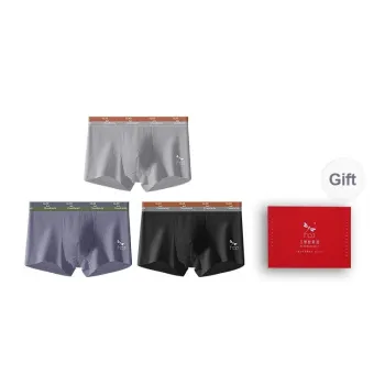 RED DRAGONFLY Cotton Panties Men's 3 Pack Gift Box Set