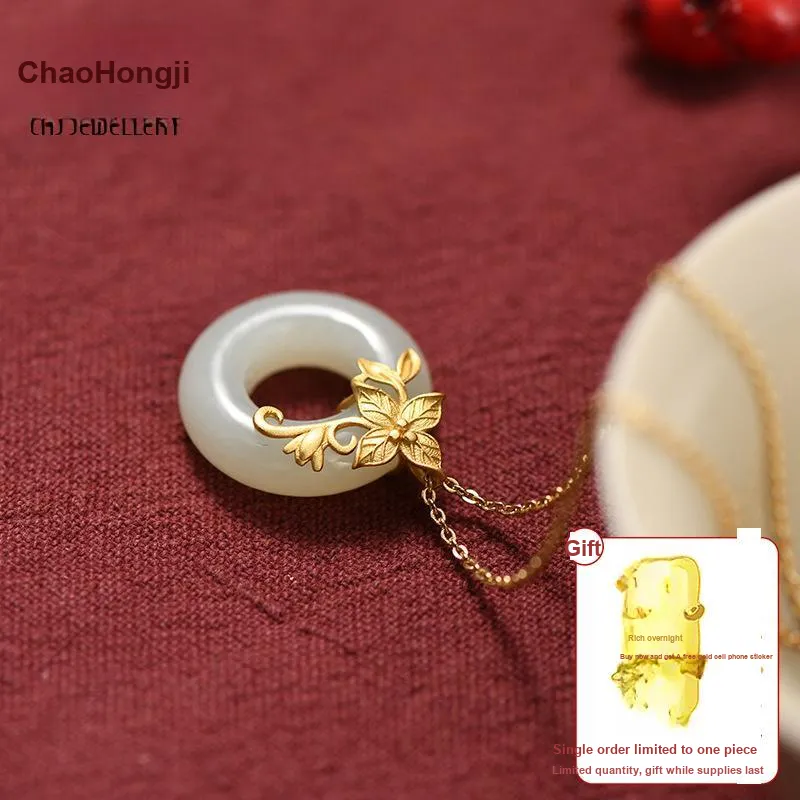 CHAOHONGJI Natural Chalcedony Necklaces Women's-1