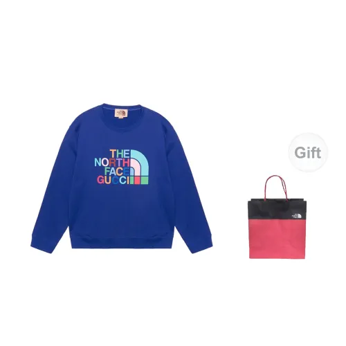 Gucci X THE NORTH FACE Sweatshirt Men Blue+Gift Bag