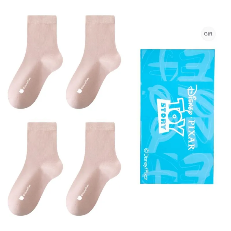 Disney Mid Calf Socks Women's Box 4 Pack-8