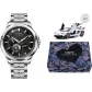 Black Dial-Silver Steel Band