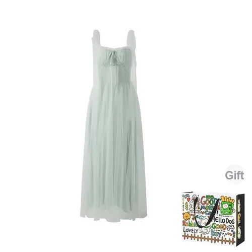 Dippanis Slip Dresses Women's Green Shopping Bag