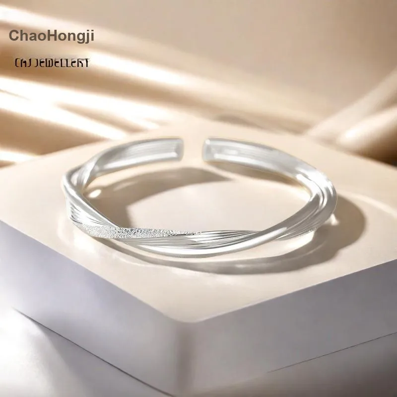 CHAOHONGJI 999 Fine Silver Bangles Women's-1