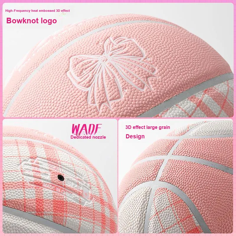 WADE PU Basketball JK Preppy Pink No. 6/No. 7 Training Match Women's-5