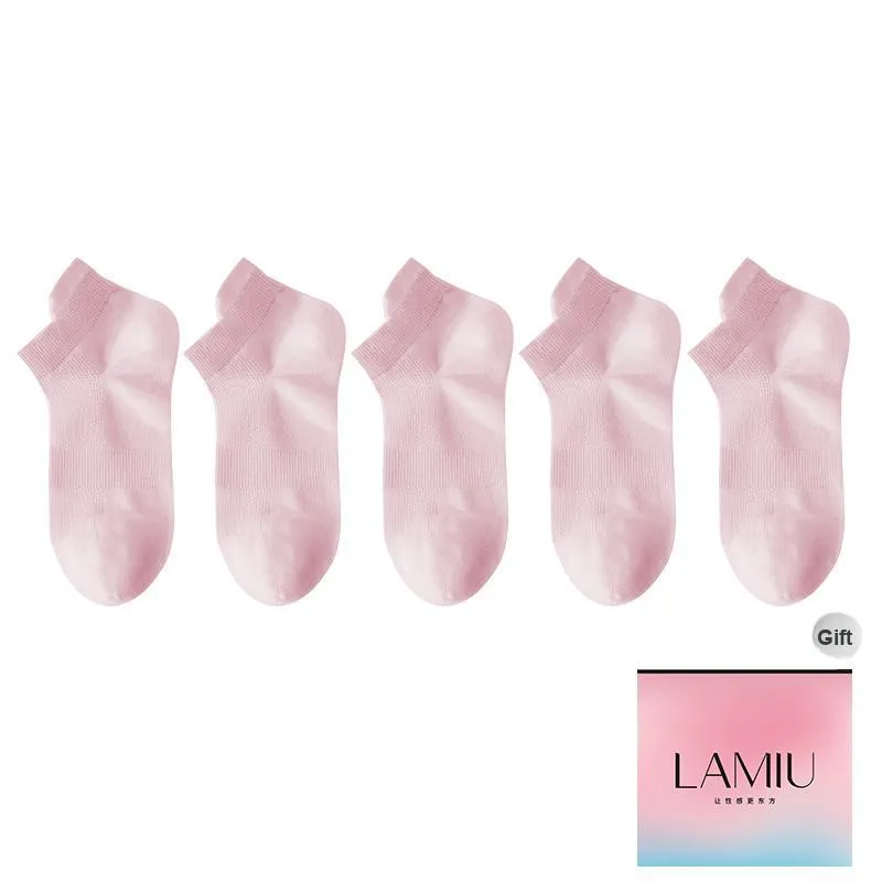 Lan Miao Ankle Socks Women's Shopping Bag 5 Pack-8