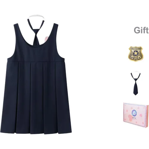 Tokyo Season COSPLAY Women's Gift Box Set, Heartbeat Assault Suspender Skirt, Comes With Free Tie+Badge