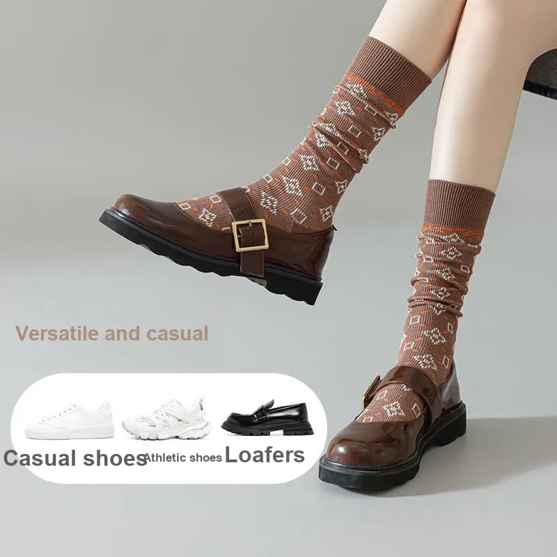JIAZINI Knee High Socks Women's Combo Set-5