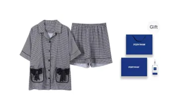 Floating Light Islands Pajama Set Women's Gray Gift Box Set