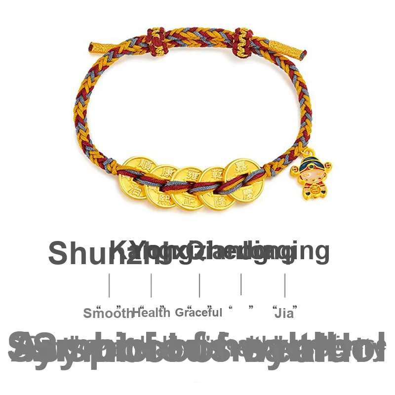 QIANCHANG Gold Bracelet Unisex-1