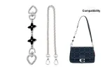 Chambray White Clover (Black Four-Leaf Clover+O Chain)