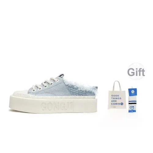 GONGJI Кроссовки для скейтбординга Low Top Синие Унисекс