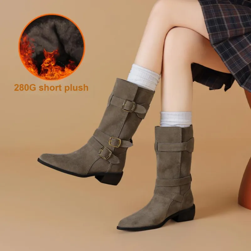 BOERDIQI Cavalier Boots Ankle Boots 4.4cm Women's-7