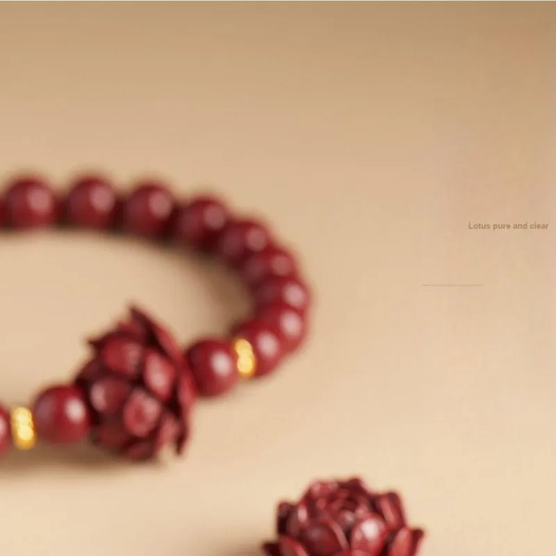Strange Snow Reconstructed Cinnabar Bracelets Unisex-2