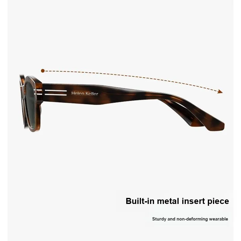 HELEN KELLER Plate Frame Irregular Shape Sunglasses Unisex-4