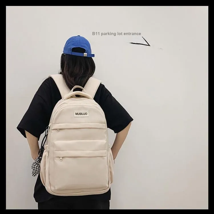H YXIANG Nylon Backpack Unisex Multicolor-1