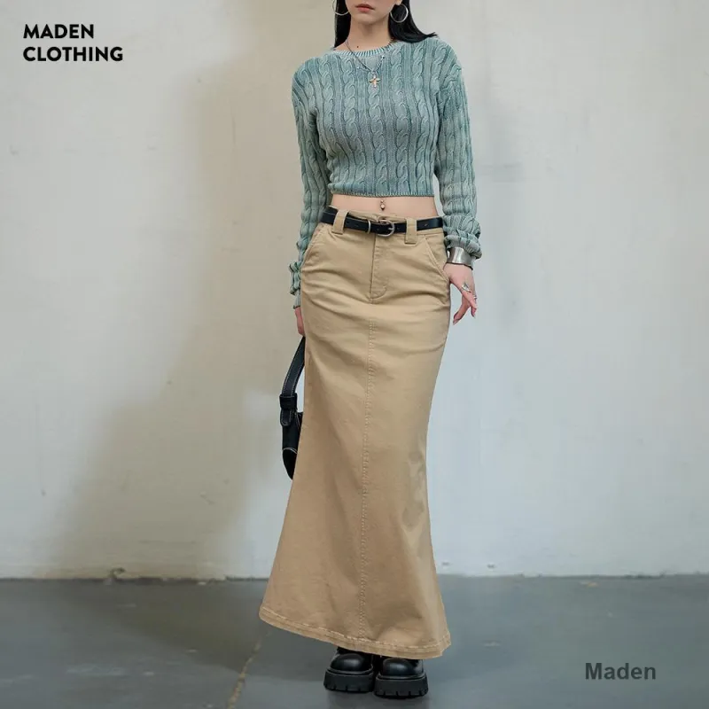 MADEN Casual Long Skirt Women's-2