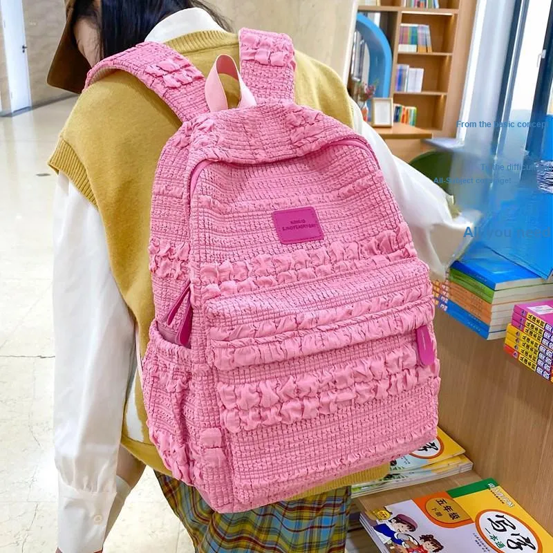 OURFUN Nylon Backpack Small Size Women's Multicolor-4