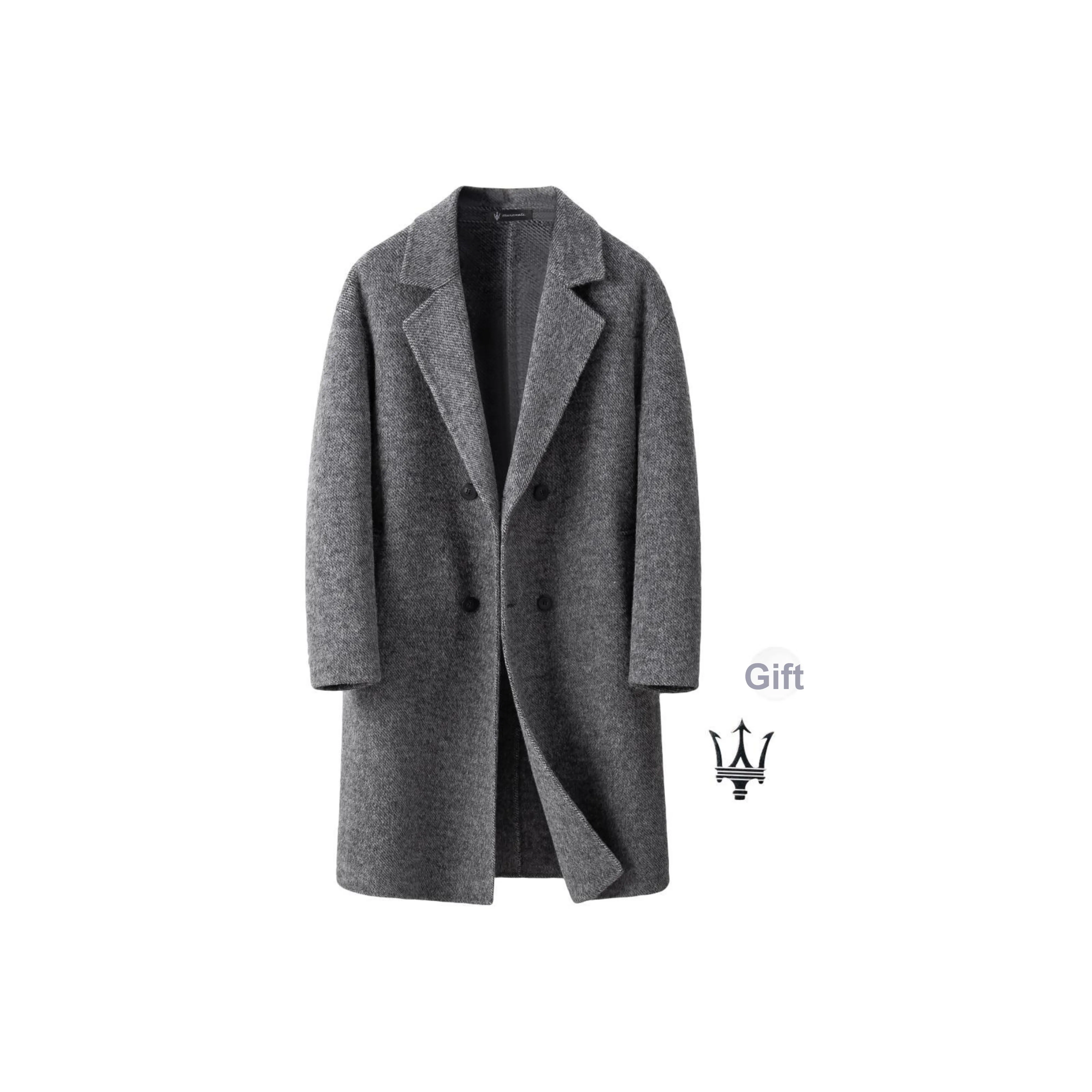 Maserati Coats Unisex Light Gray