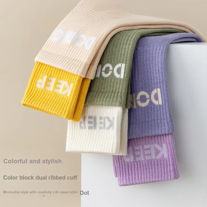 Top Melon Mid Calf Socks Women's Combo Set-39