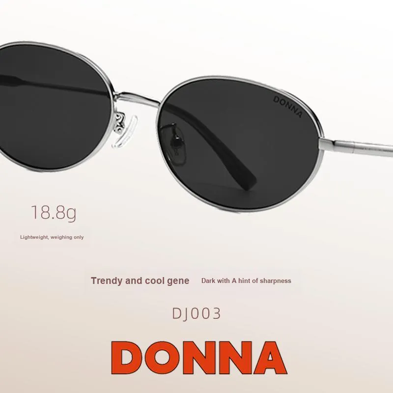 Do Na Alloy Oval Sunglasses Unisex-2