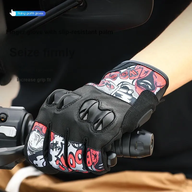 WEST BIKING Riding Equipment Cycling Glove Outdoor Unisex Goatskin Conductive Microfiber Sponge PVC-14