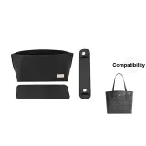 Black with Silver Buckle Three-Piece Set (Old Version Shoulder Strap Pad+Liner+Bottom Pad)