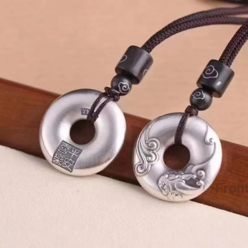 NSAOT 999 Fine Silver Foot Silver Pendants Unisex-3