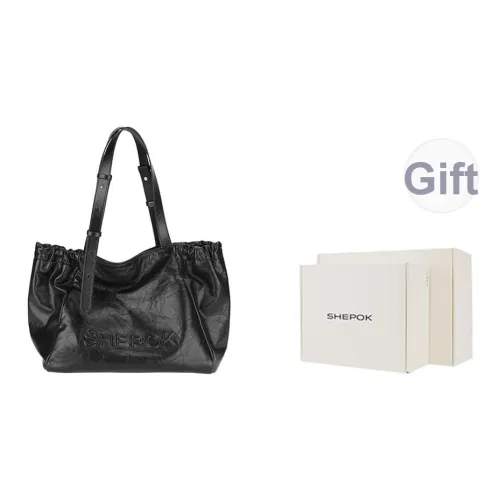 SHEPOK Сумка-тоут из коровьей кожи сумка для покупок сумка через плечо сумка для ноутбука женская черная серая