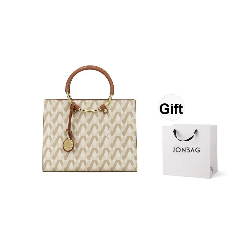 JONBAG Synthetic Leather Ring Pack Crossbody Bag One Shoulder Handbag Large Size Women's Multicolor