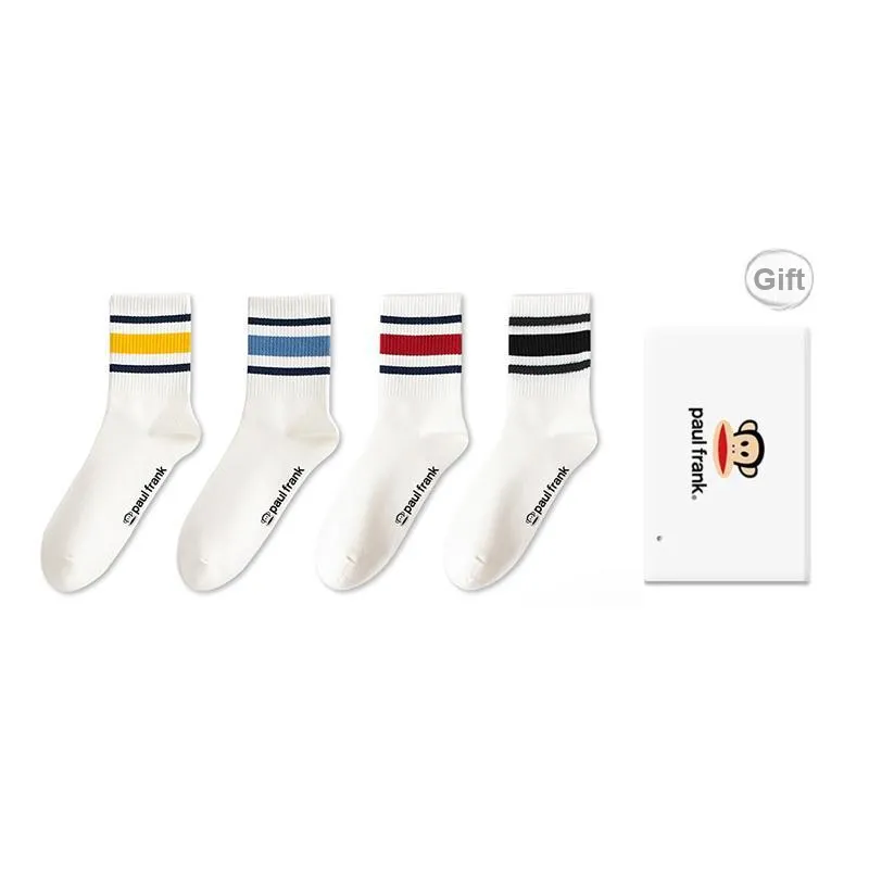 PAUL FRANK Mid Calf Socks Men's 4 Pack Gift Box Set-0