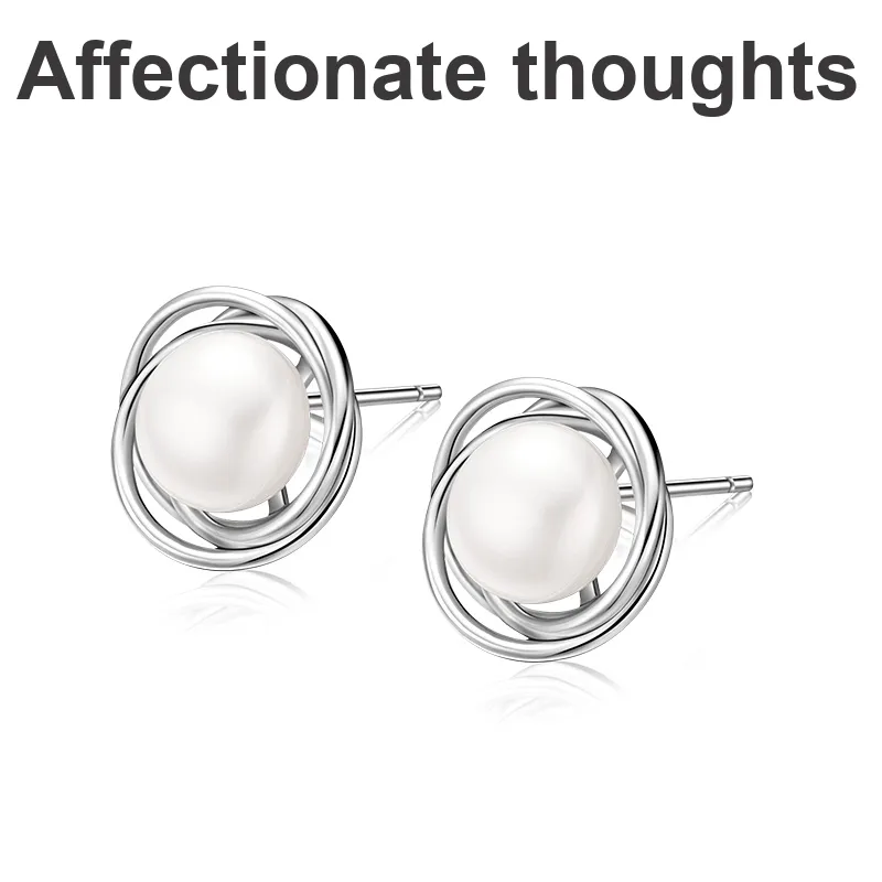 Sentimentality 925 Sterling Silver Stud Earrings Women's-5