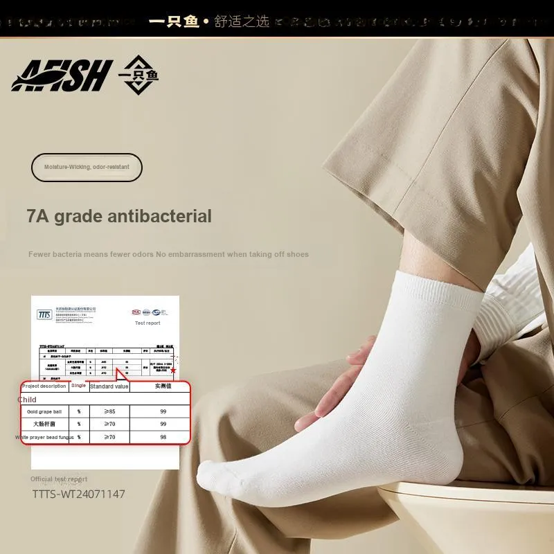AFISH No-Show Socks Men's 5-Pack Gift Box Set-1