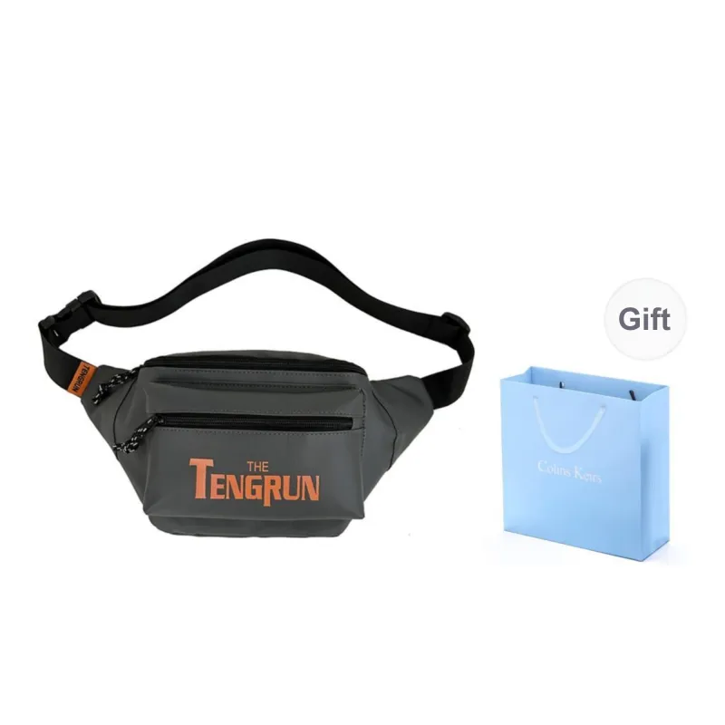 COLINS KEIRS Fabric Fanny Pack Regular Unisex Black/Khaki/Gray-17
