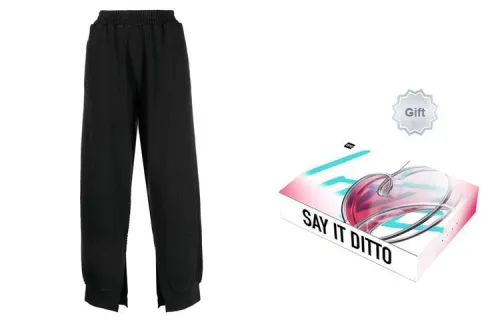 MM6 Maison Margiela Knitted Sweatpants being Women's Black-Gift Box Set