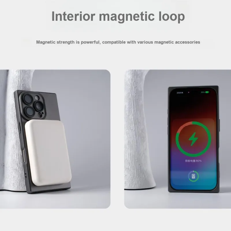DEPA Silicone Material Right Angle Magnetic Phone Cases Compatible With Apple 12 16 Collection Minimalist-1