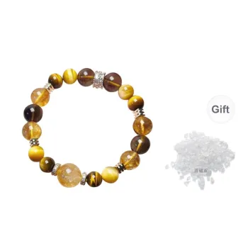 Cuiya Golden Building Tiger's Eye Stone Bracelets Unisex