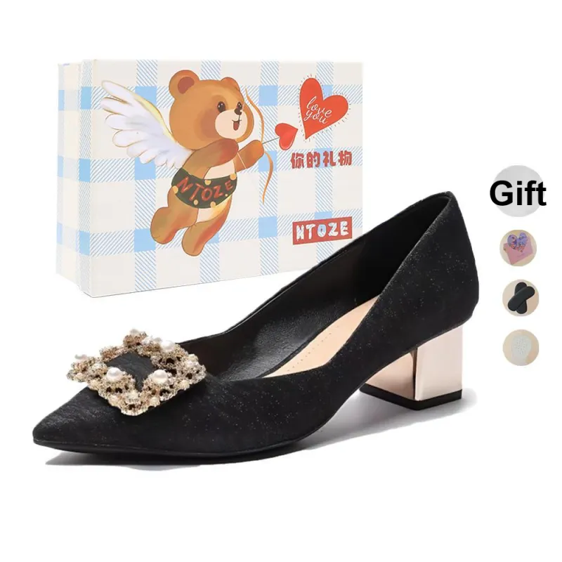 NTOZE Chunky Heel High Heels Women's-8