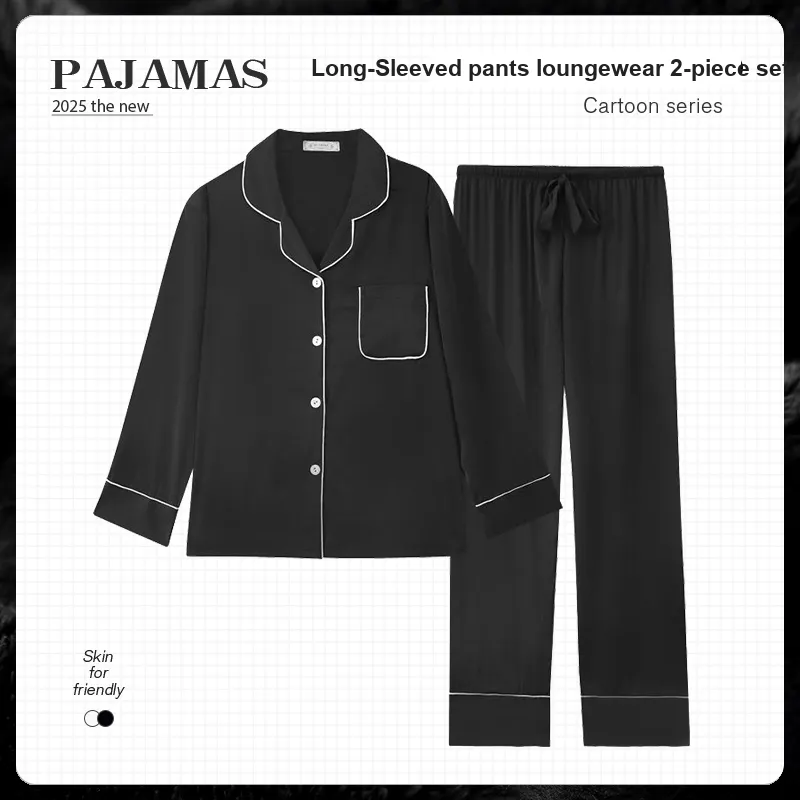 O'MESIK Pajama Set Women's Shopping Bag Black-1