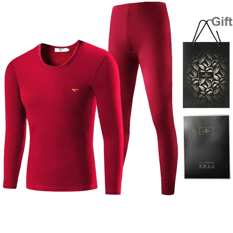SEPTWOLVES Thermal Set Men's Burgundy-0